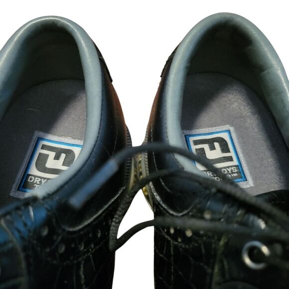Footjoy Dryjoys Tour Saddle Spiked Mens Golf Shoes, Size 8W - Picture 8 of 13